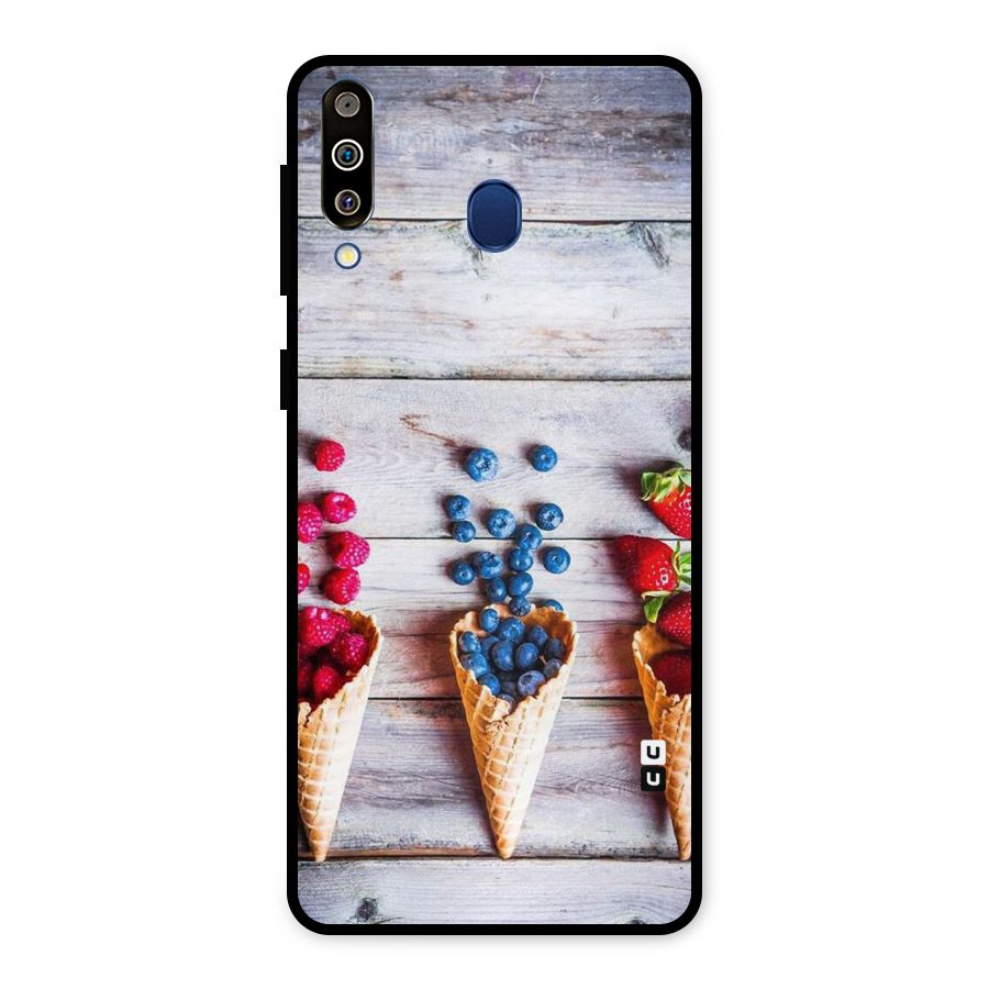 Cone Fruits Design Metal Back Case for Galaxy M30