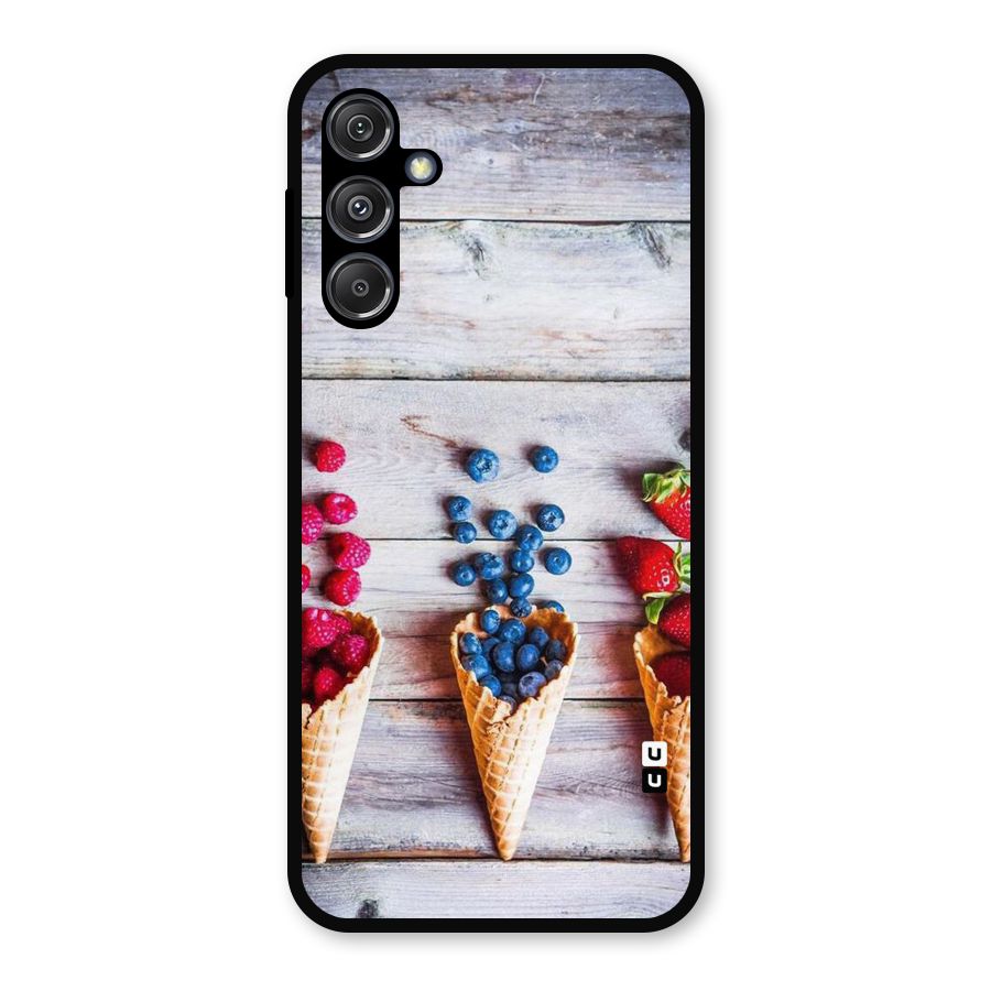 Cone Fruits Design Metal Back Case for Galaxy M34 5G