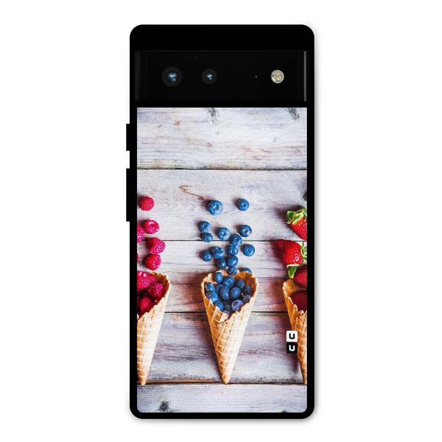 Cone Fruits Design Metal Back Case for Google Pixel 6