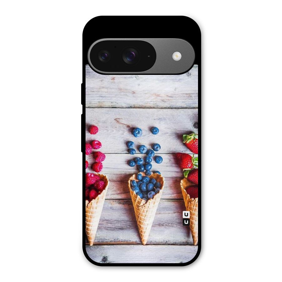 Cone Fruits Design Metal Back Case for Google Pixel 9