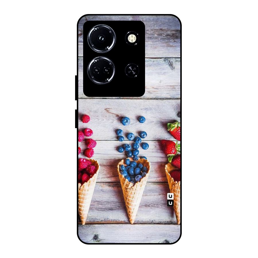 Cone Fruits Design Metal Back Case for Infinix Note 30 5G