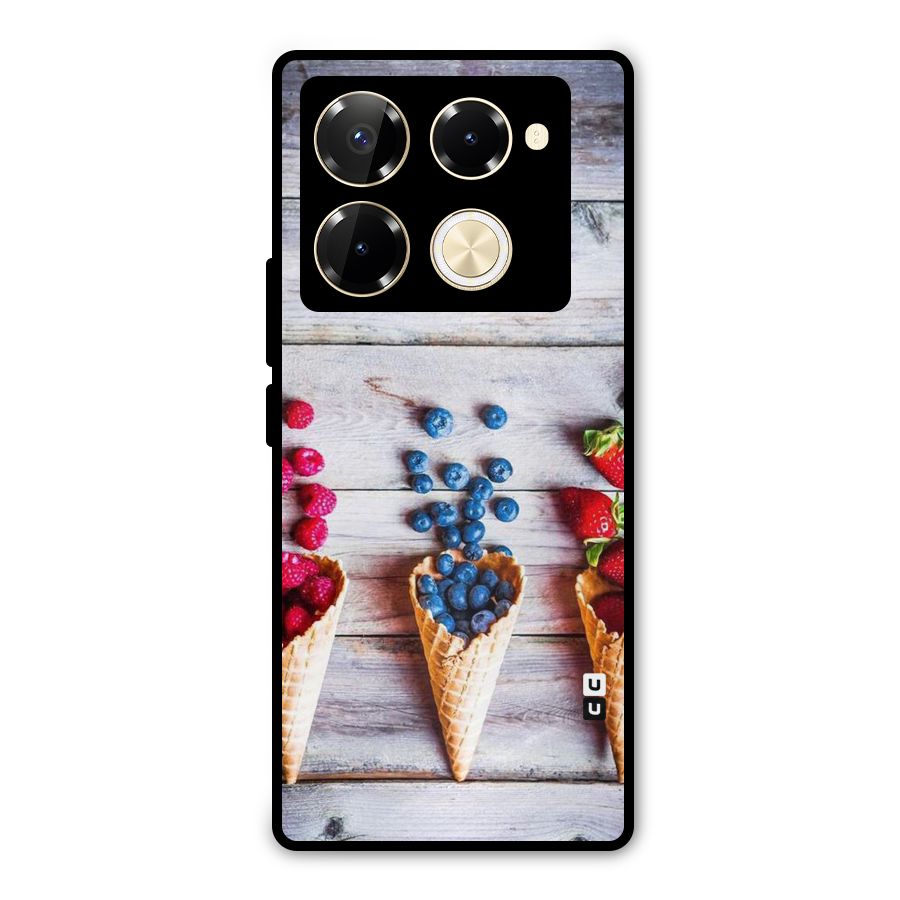 Cone Fruits Design Metal Back Case for Infinix Note 40 Pro