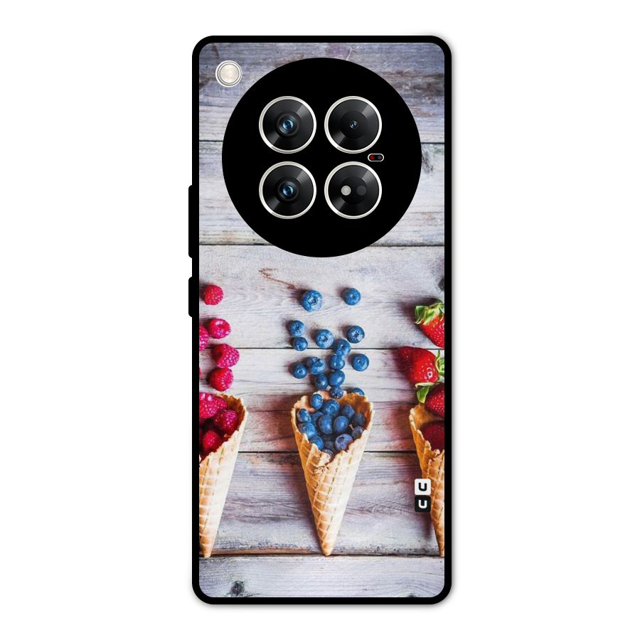 Cone Fruits Design Metal Back Case for Infinix Zero 40 5G