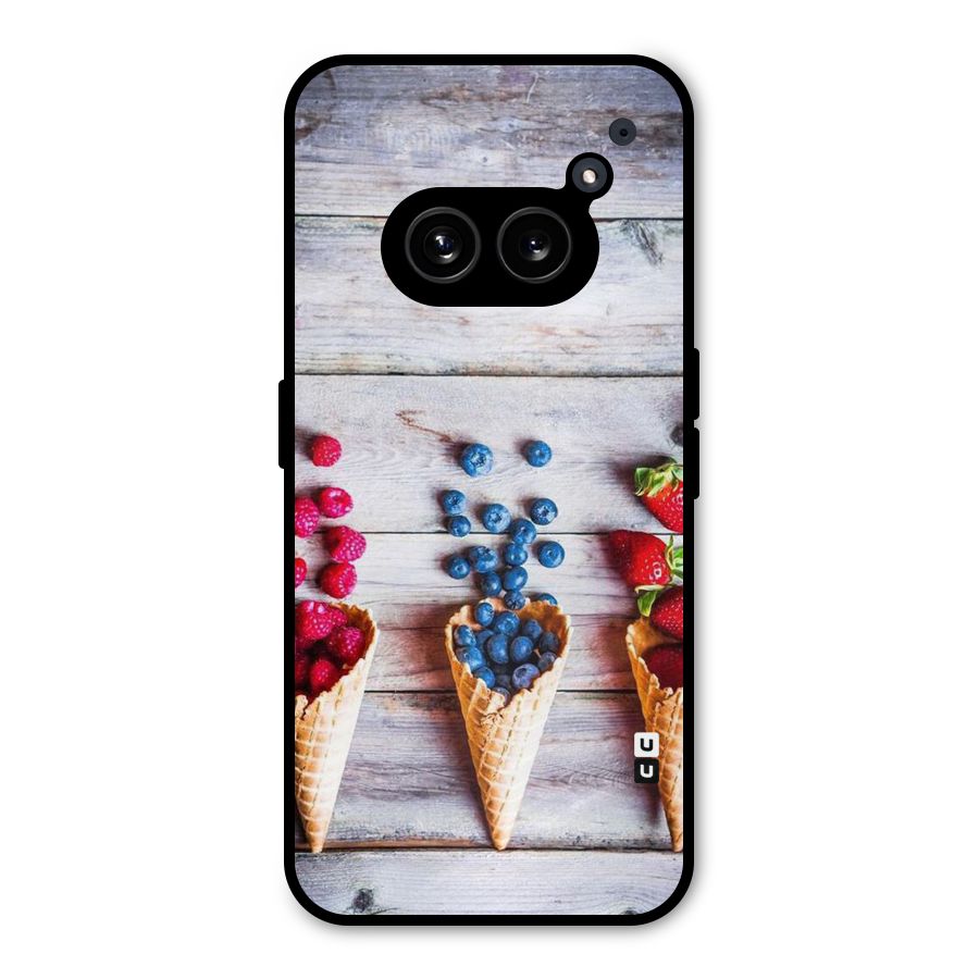 Cone Fruits Design Metal Back Case for Nothing Phone 2a Plus