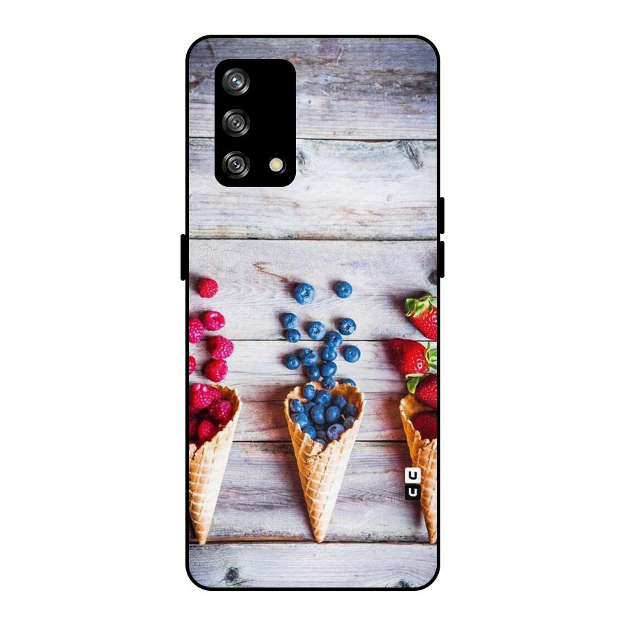 Cone Fruits Design Metal Back Case for Oppo F19