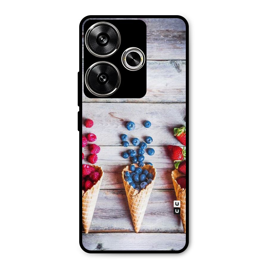 Cone Fruits Design Metal Back Case for Poco F6