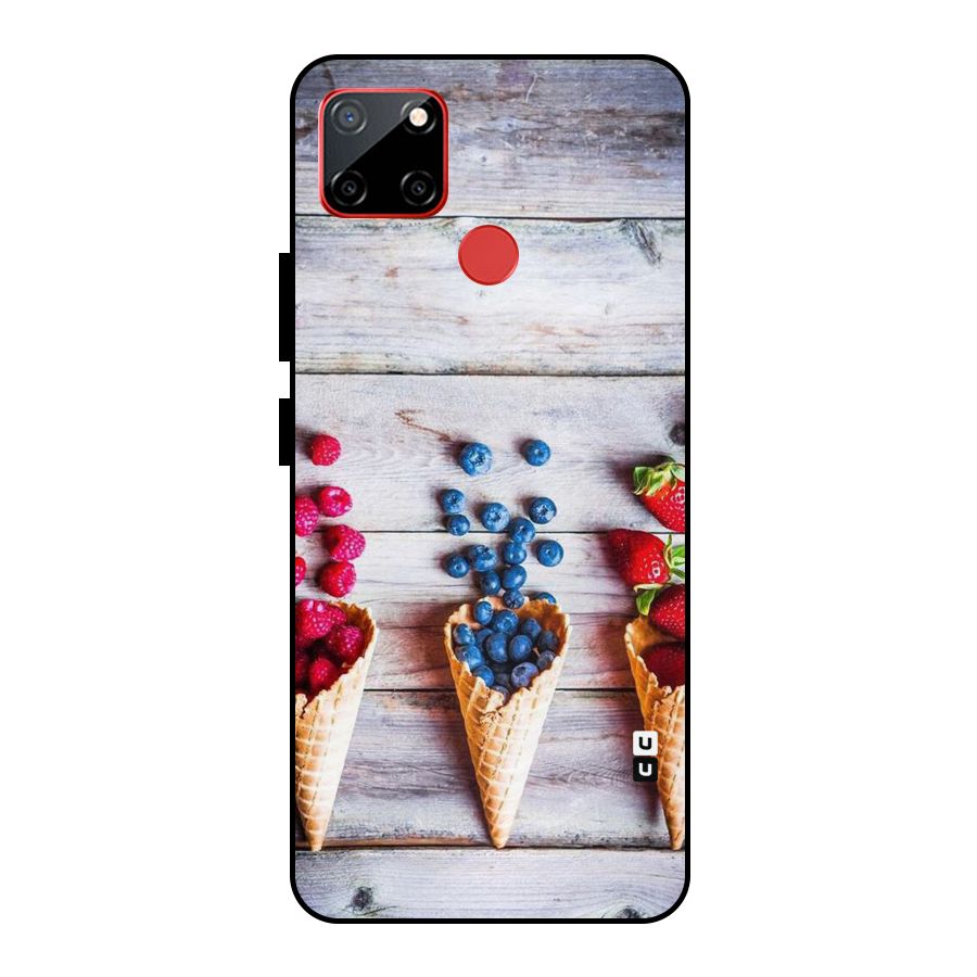 Cone Fruits Design Metal Back Case for Realme C12
