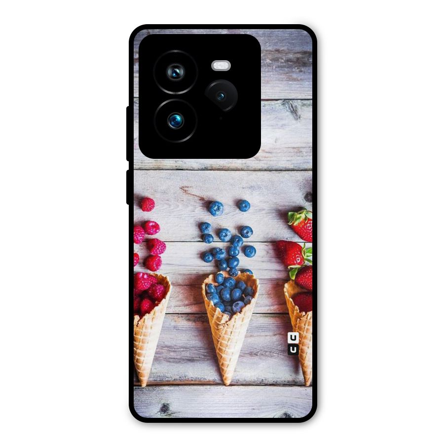 Cone Fruits Design Metal Back Case for Realme GT 7 Pro