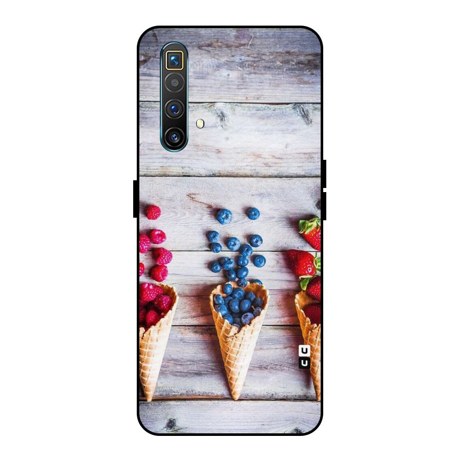 Cone Fruits Design Metal Back Case for Realme X3