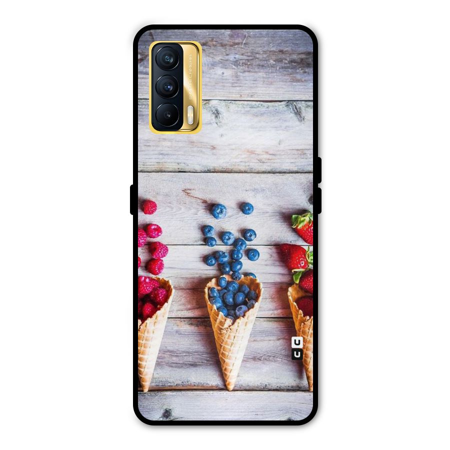 Cone Fruits Design Metal Back Case for Realme X7
