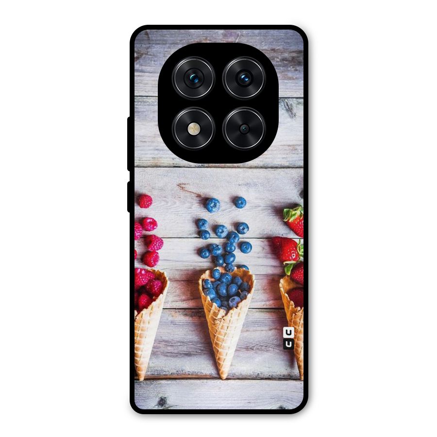 Cone Fruits Design Metal Back Case for Redmi Note 14 Pro 5G