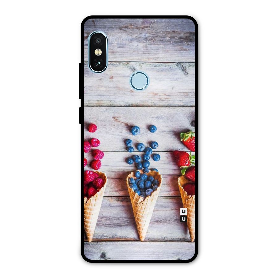 Cone Fruits Design Metal Back Case for Redmi Note 5 Pro