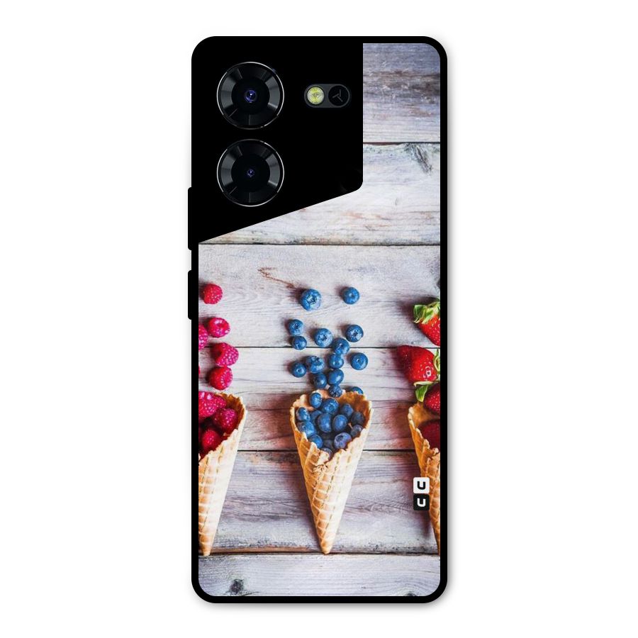 Cone Fruits Design Metal Back Case for Tecno Pova 5 Pro 5G