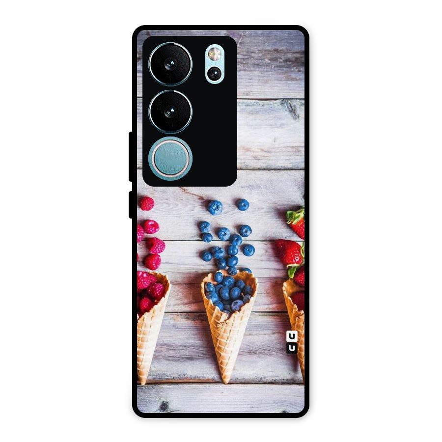 Cone Fruits Design Metal Back Case for Vivo V29