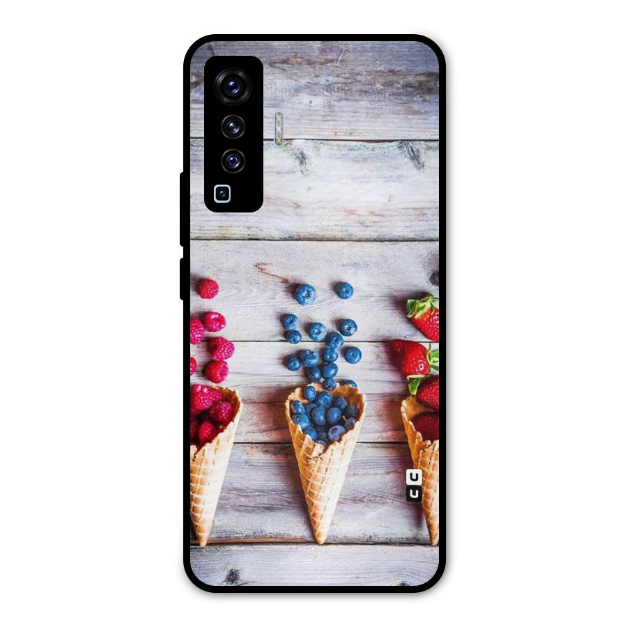 Cone Fruits Design Metal Back Case for Vivo X50