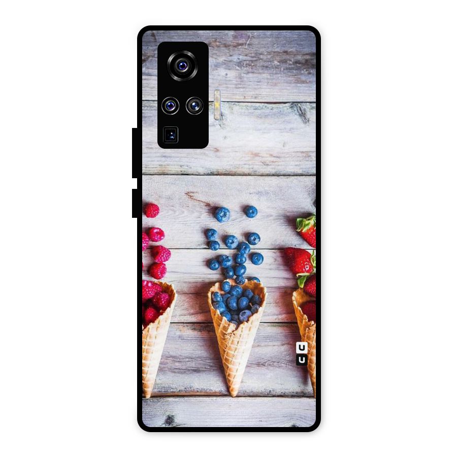 Cone Fruits Design Metal Back Case for Vivo X50 Pro