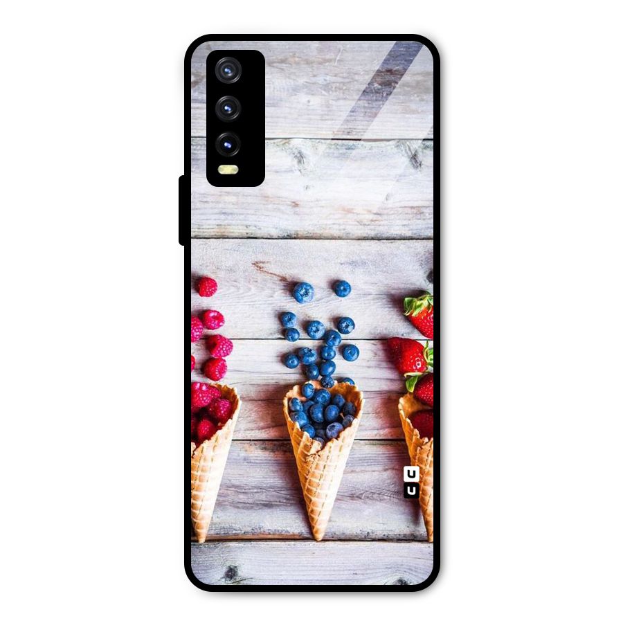 Cone Fruits Design Metal Back Case for Vivo Y20t