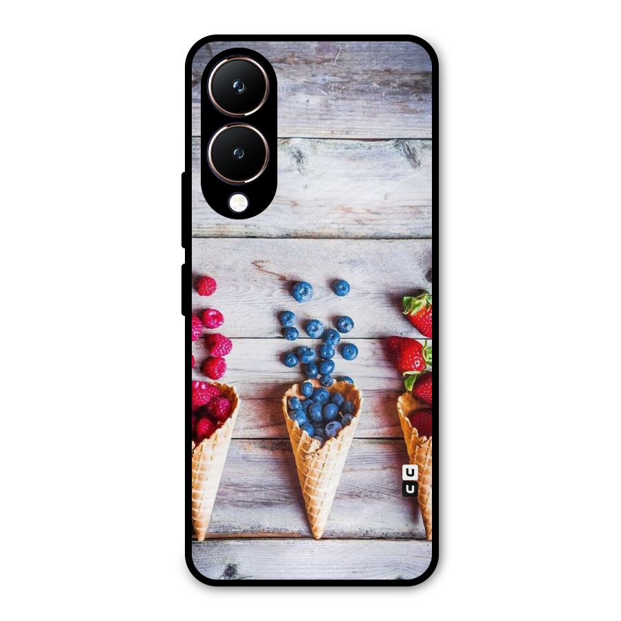 Cone Fruits Design Metal Back Case for Vivo Y28