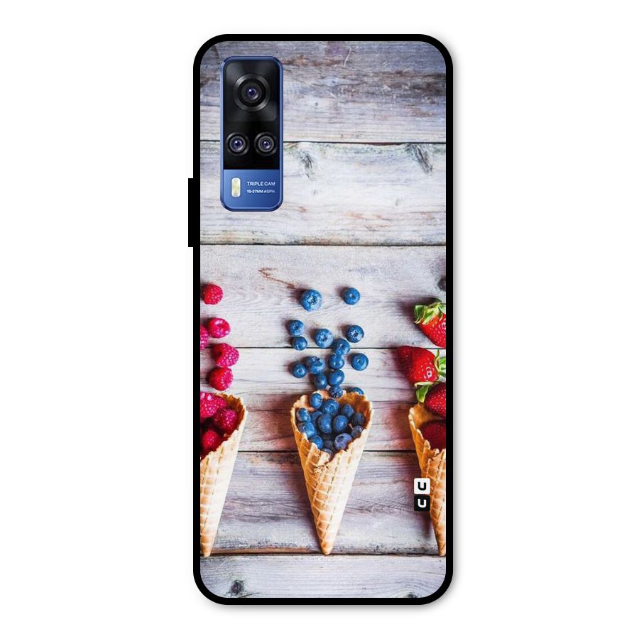Cone Fruits Design Metal Back Case for Vivo Y31
