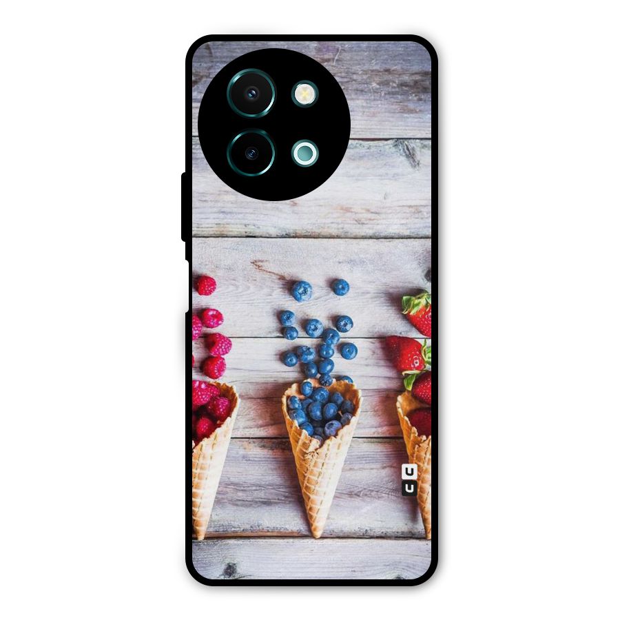 Cone Fruits Design Metal Back Case for Vivo Y58