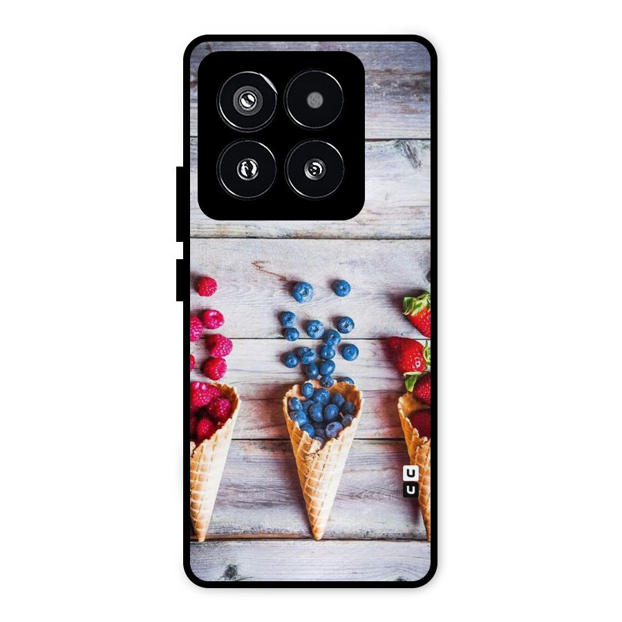 Cone Fruits Design Metal Back Case for Xiaomi 14 Pro