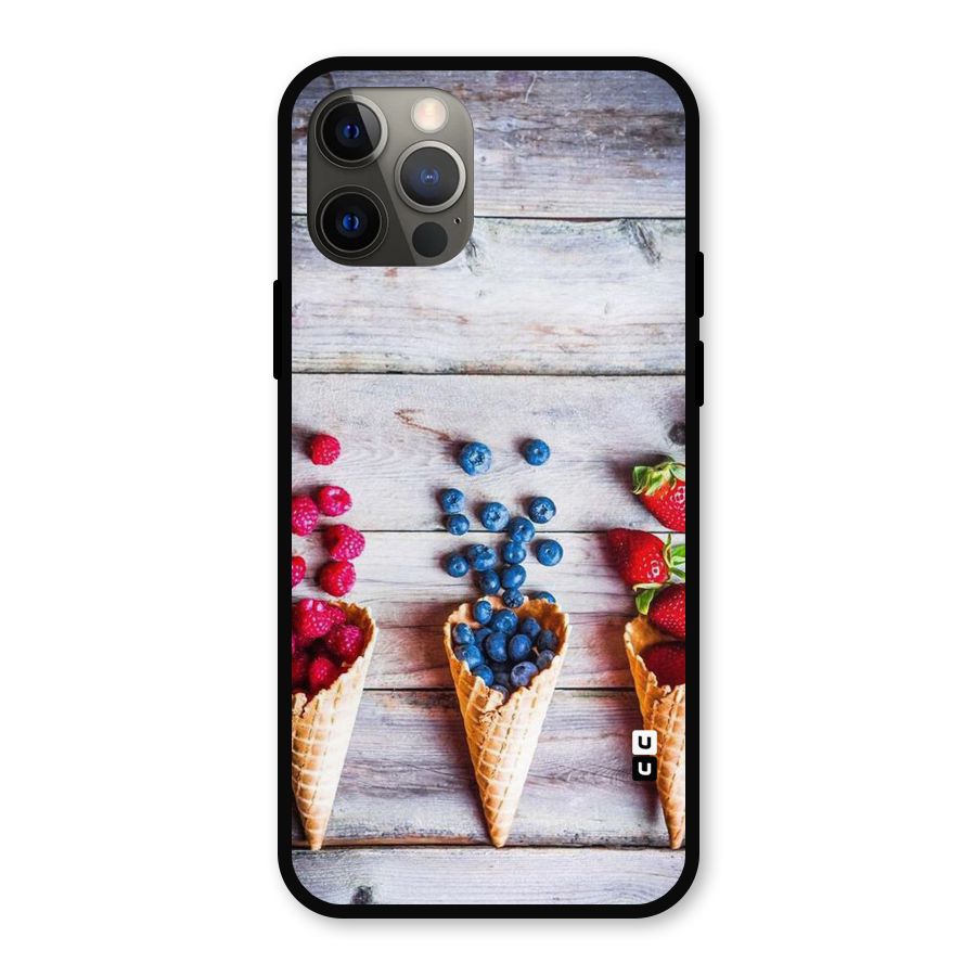 Cone Fruits Design Metal Back Case for iPhone 12 Pro