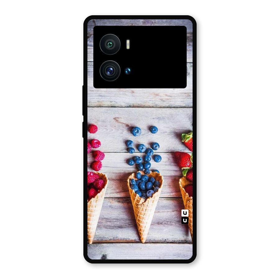 Cone Fruits Design Metal Back Case for iQOO 9 Pro