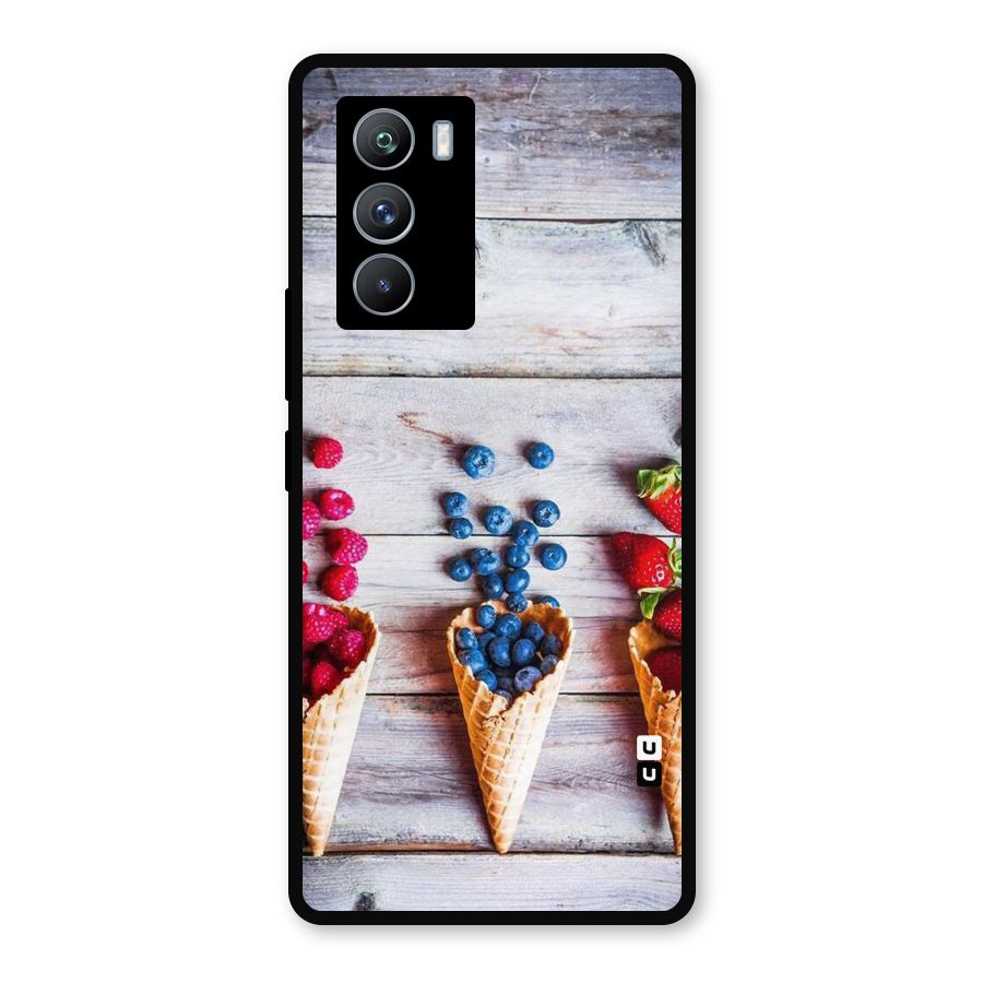 Cone Fruits Design Metal Back Case for iQOO 9 SE