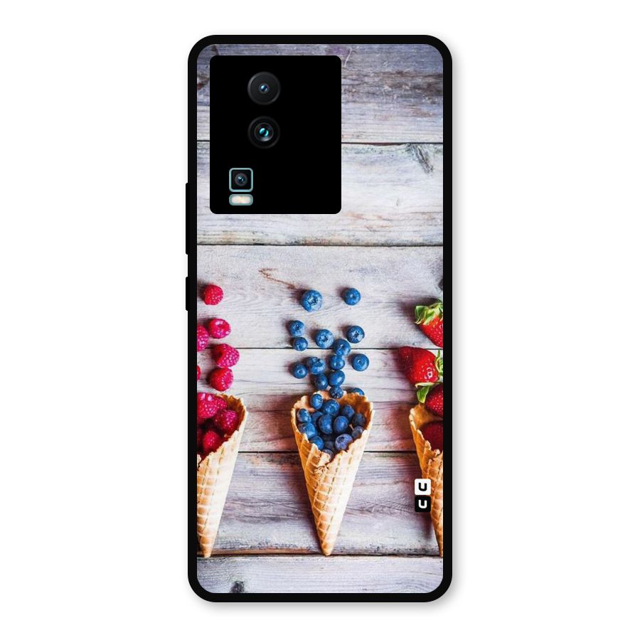 Cone Fruits Design Metal Back Case for iQOO Neo 7 Pro