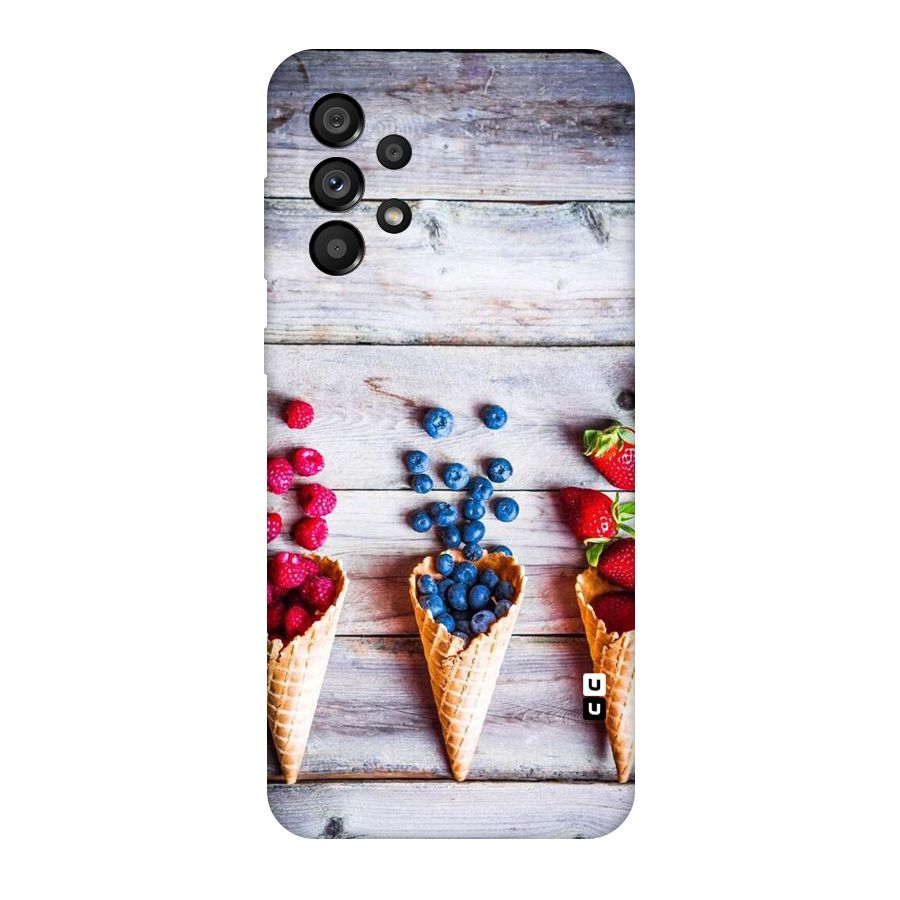 Cone Fruits Design Original Polycarbonate Back Case for Galaxy A73 5G