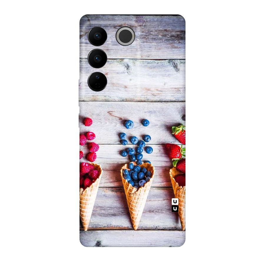 Cone Fruits Design Original Polycarbonate Back Case for Vivo V27