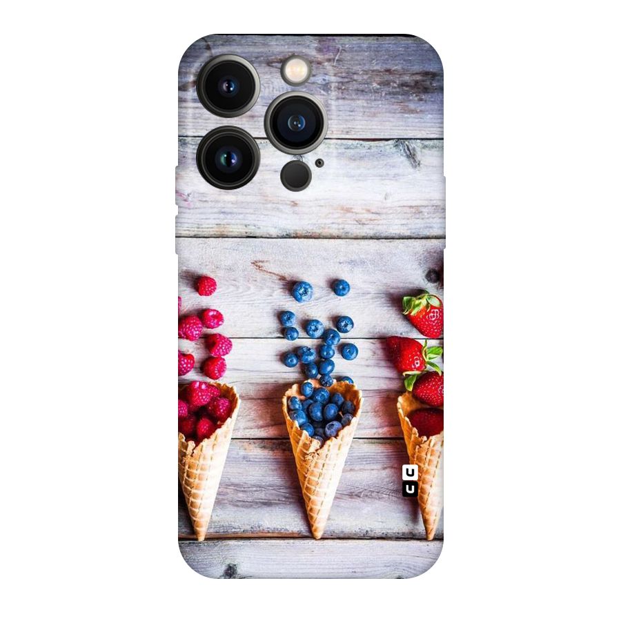 Cone Fruits Design Original Polycarbonate Back Case for iPhone 14 Pro