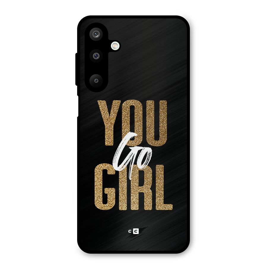 Confident Girl Metal Back Case for Galaxy M16