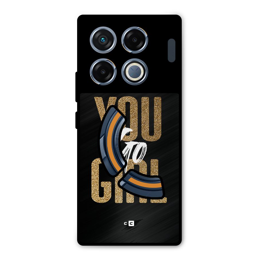 Confident Girl Metal Back Case for Infinix GT 20 Pro