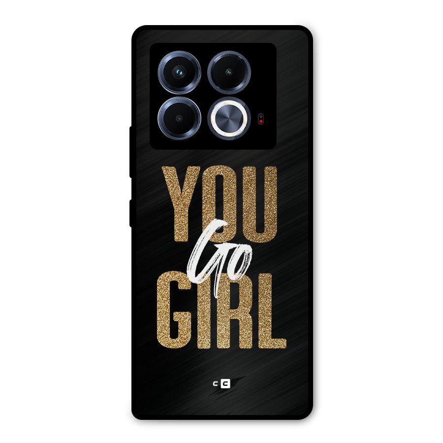 Confident Girl Metal Back Case for Infinix Note 40 5G
