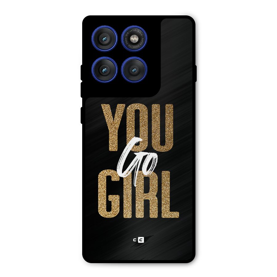 Confident Girl Metal Back Case for Motorola Edge 60 Pro