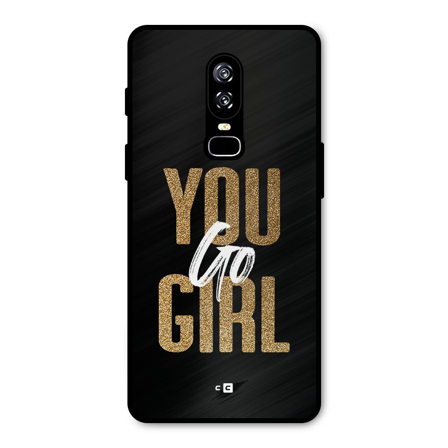 Confident Girl Metal Back Case for OnePlus 6