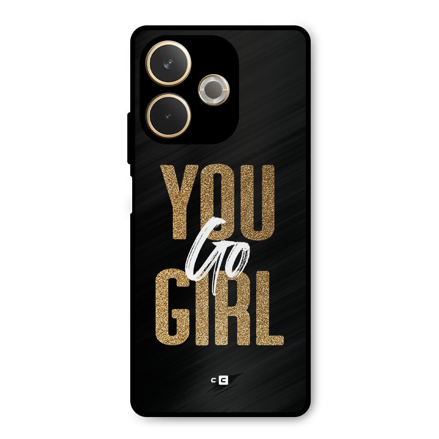 Confident Girl Metal Back Case for Oppo A5 Pro