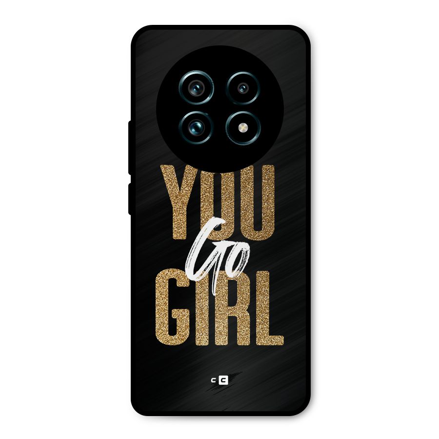Confident Girl Metal Back Case for Realme 13 Pro Plus