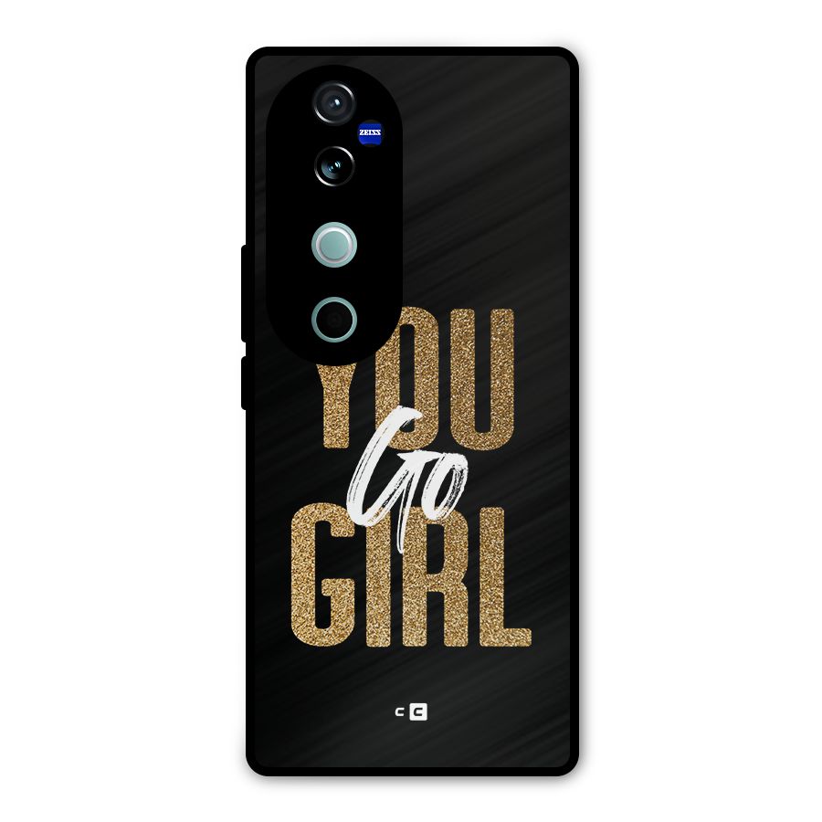 Confident Girl Metal Back Case for Vivo V40