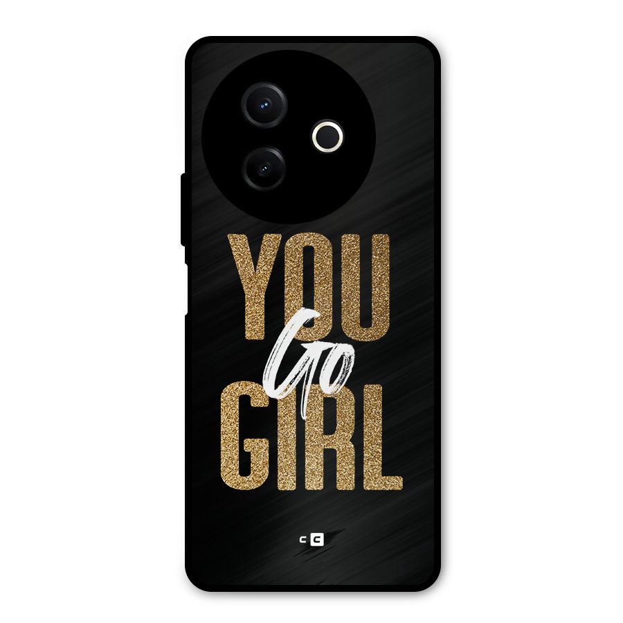 Confident Girl Metal Back Case for Vivo Y39