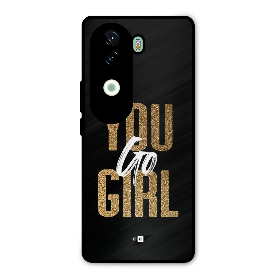 Confident Girl Metal Back Case for iQOO Z9s