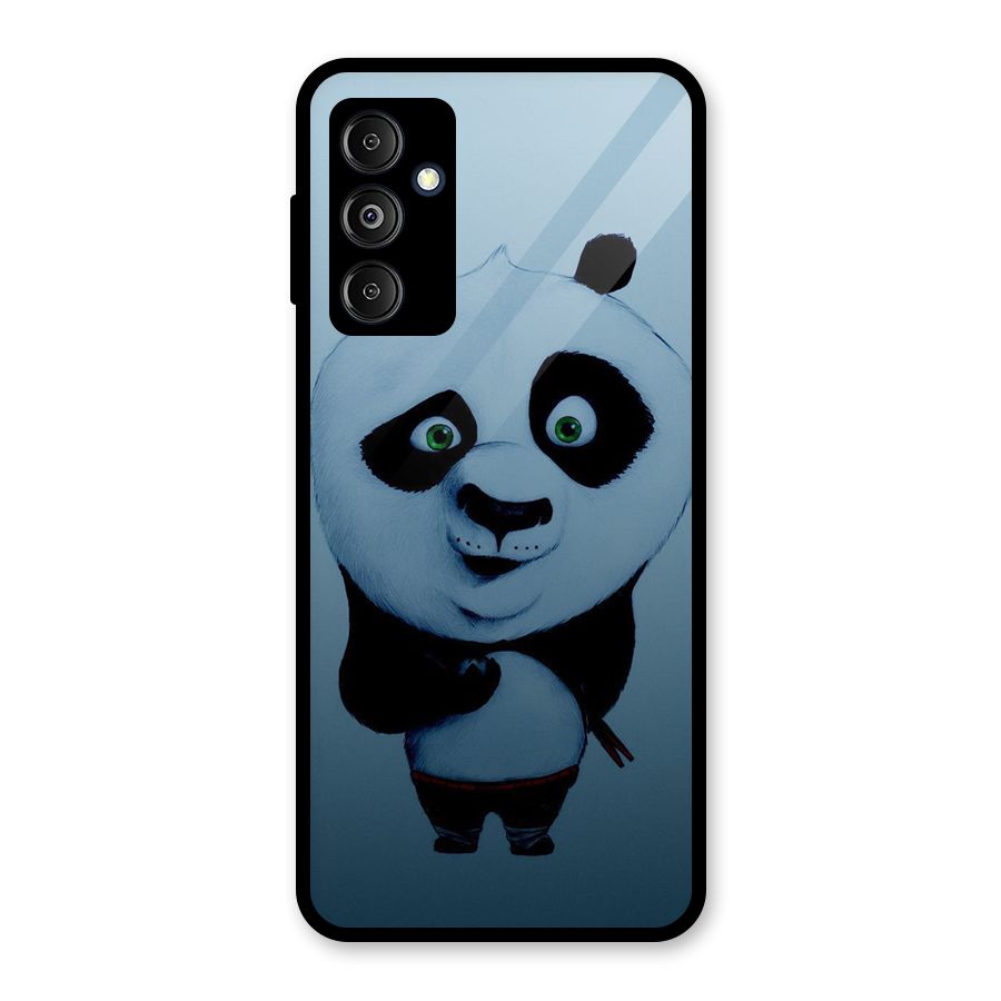 Confused Cute Panda Glass Back Case for Galaxy M14 5G
