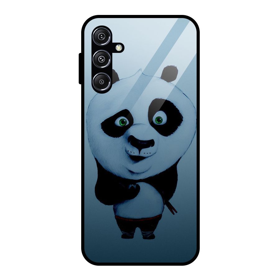 Confused Cute Panda Glass Back Case for Galaxy M34 5G