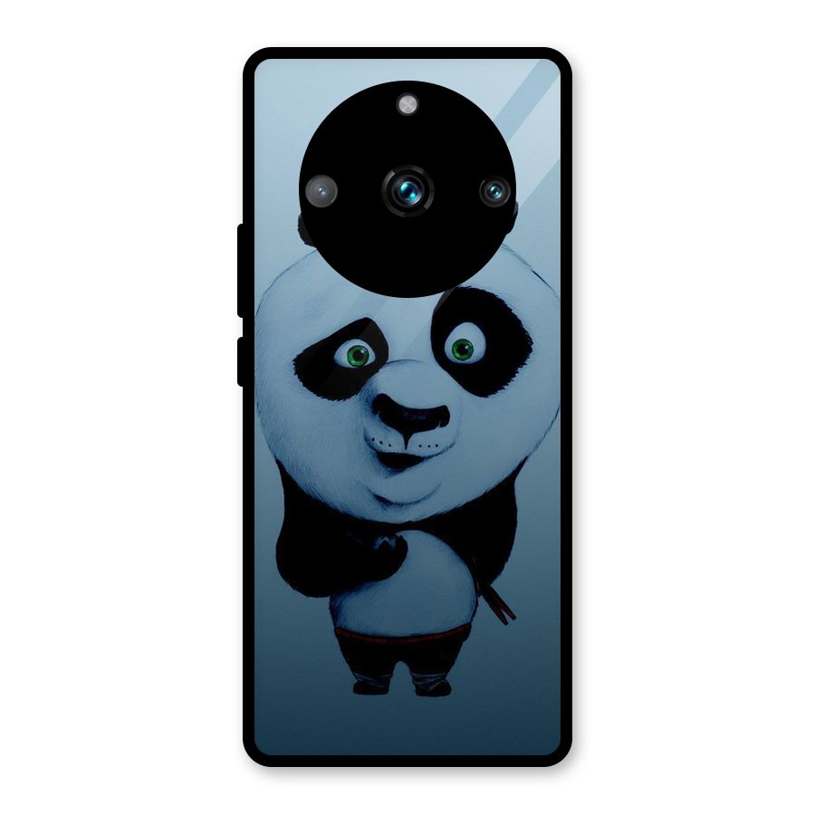 Confused Cute Panda Glass Back Case for Realme 11 Pro Plus
