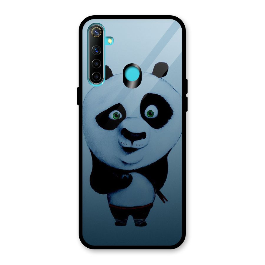 Confused Cute Panda Glass Back Case for Realme Narzo 10