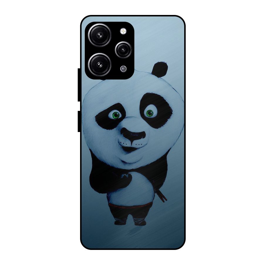 Confused Cute Panda Glass Back Case for Redmi 12 4G