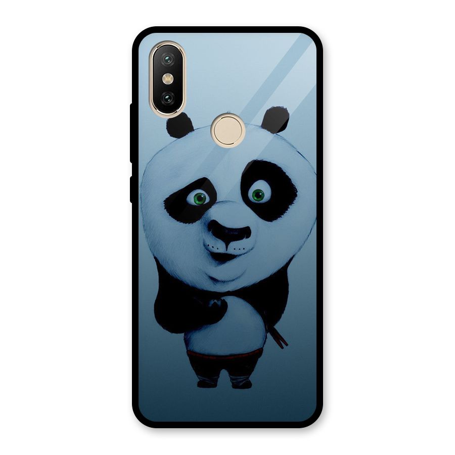 Confused Cute Panda Glass Back Case for Redmi A2