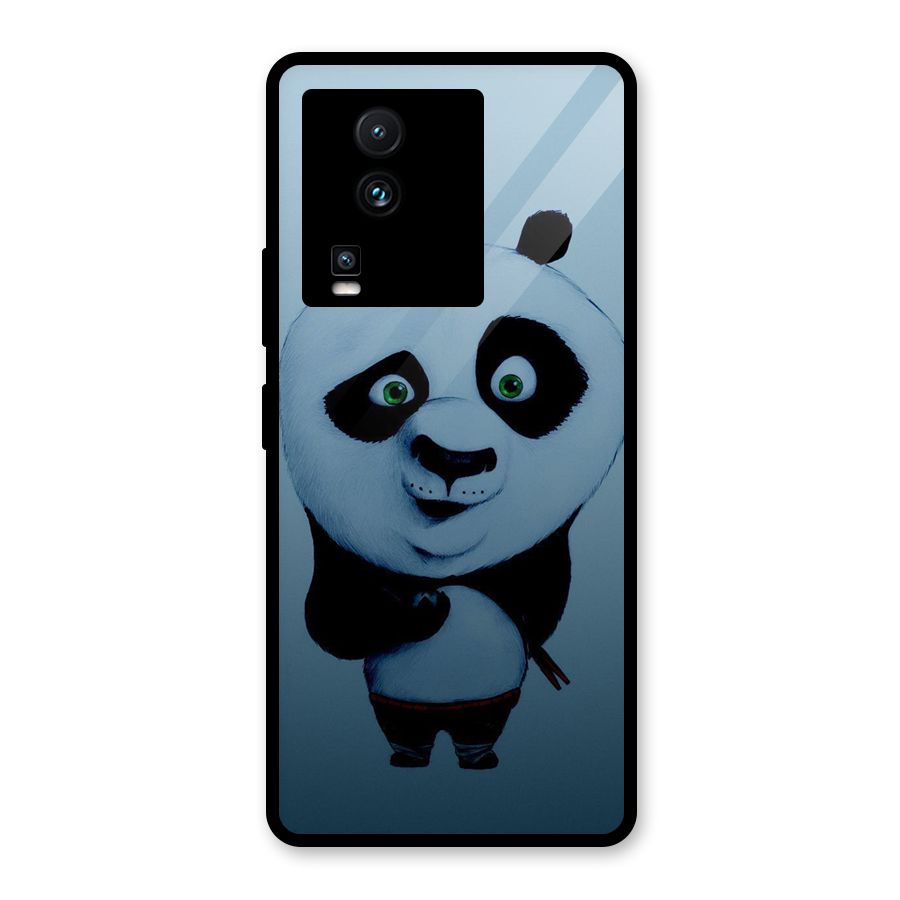 Confused Cute Panda Glass Back Case for Vivo iQOO Neo 7 Pro