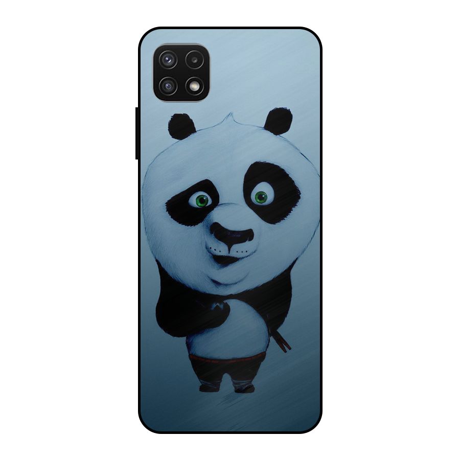 Confused Cute Panda Metal Back Case for Galaxy A22 5G